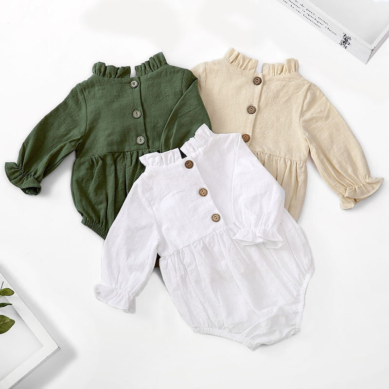 Little Lullaby Lane - Long Sleeve Baby Rompers