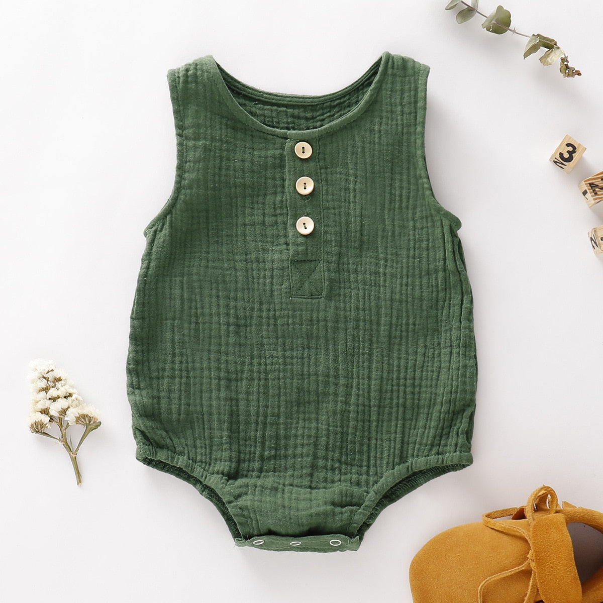 Little Lullaby Lane - Sleeveless Baby Rompers