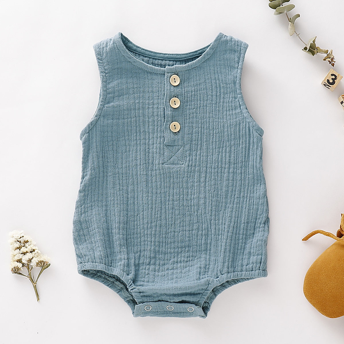 Little Lullaby Lane - Sleeveless Baby Rompers