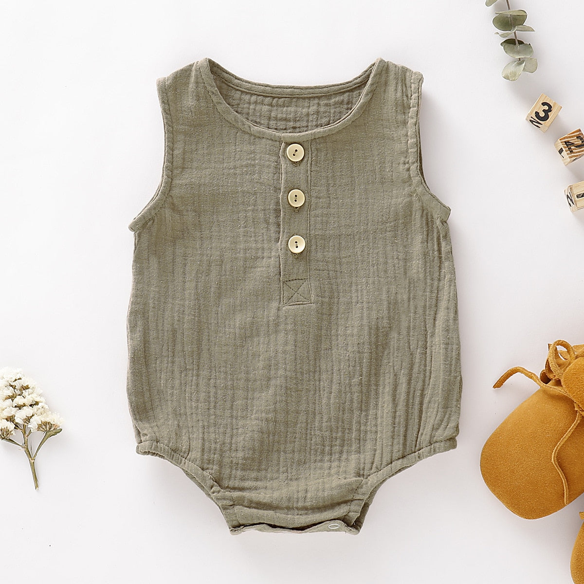 Little Lullaby Lane - Sleeveless Baby Rompers